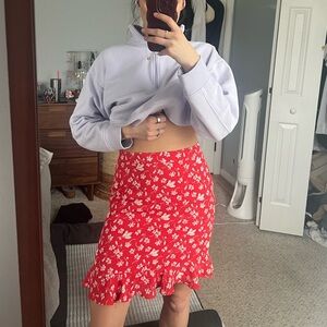 JCrew skirt with bottom ruffles